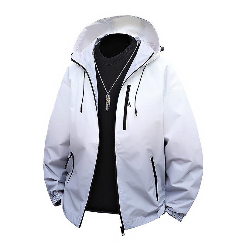 2025 Men's Casual Hooded Windbreaker Jacket - Spring/Autumn Trend