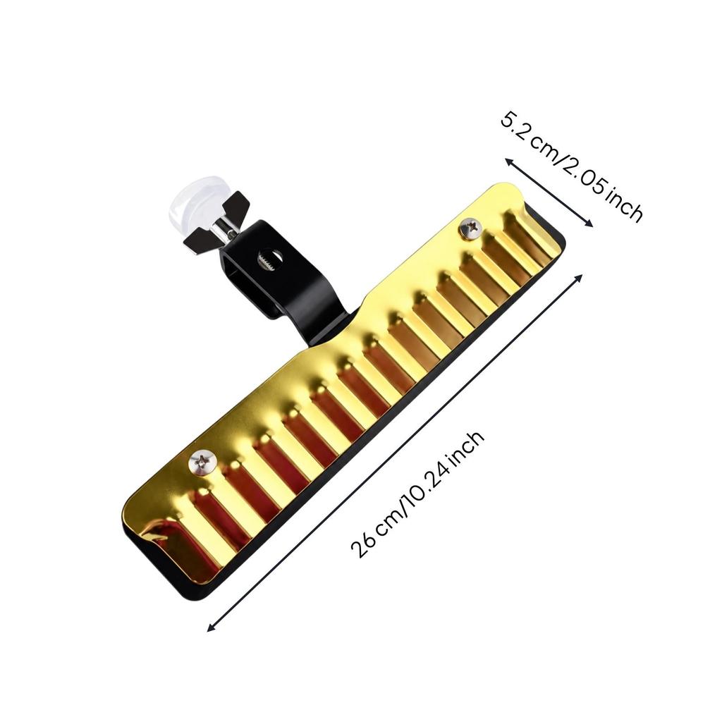 Transverse Peak Effect Cymbal Gold-Finish Ridged Angle Adjustable