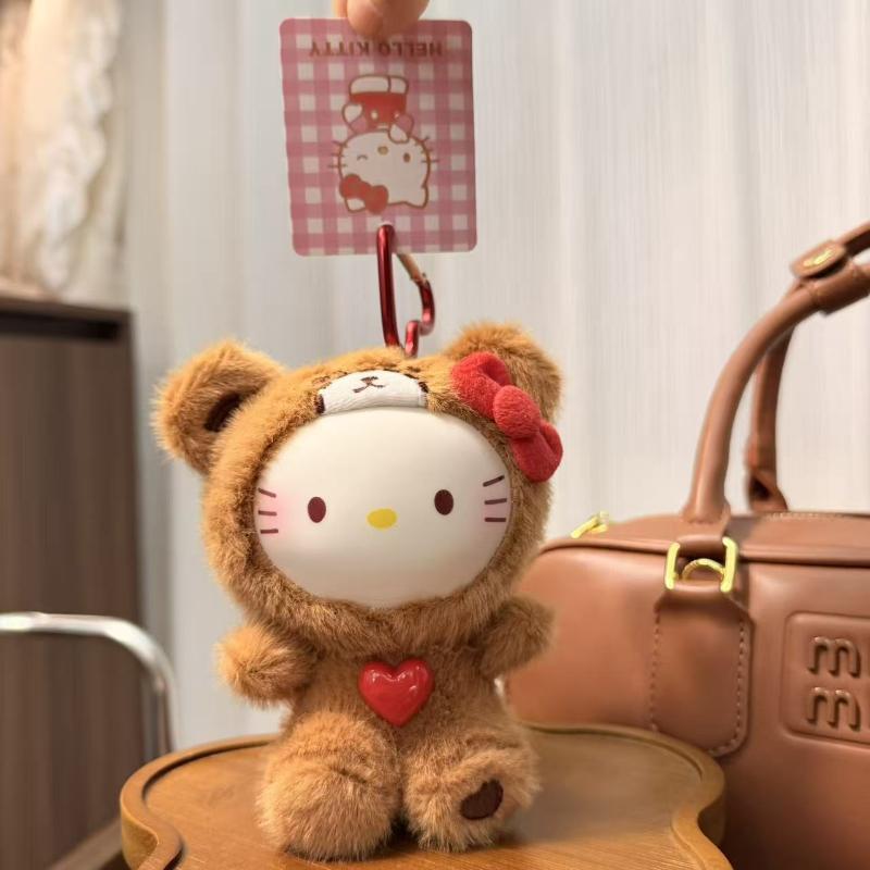 

Cute Sanrio Hellokitty Series Plush Doll Keychain Pendants Backpack Hangings Decoration Gifts