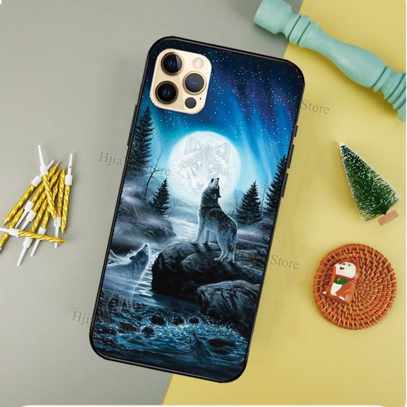 

Мягкий чехол из ТПУ для телефона из ТПУ с изображением волка и волка для iphone 11 13 Pro Max 12 mini X XS XR 7 8 plus SE2020, чехол iPhone 13Pro MAX