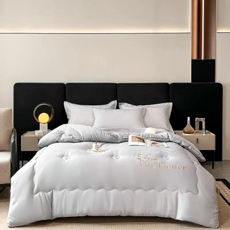 

2024 new grinding and skin-friendly Class A bilateral three-dimensional soybean fiber quilt keeps warm and comfortable 150x200cm 1.5kg армия зеленый