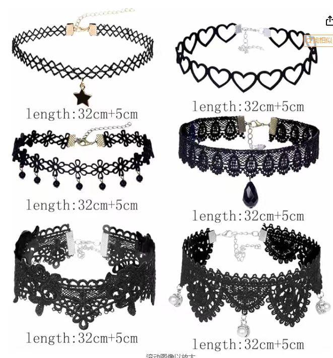 Lady Chokers Leaf Tassel Women Neck Jewelry Accessory Girl Lace Gothic Vintage Sexy Fashion Velvet Rose Beads Flower Necklace