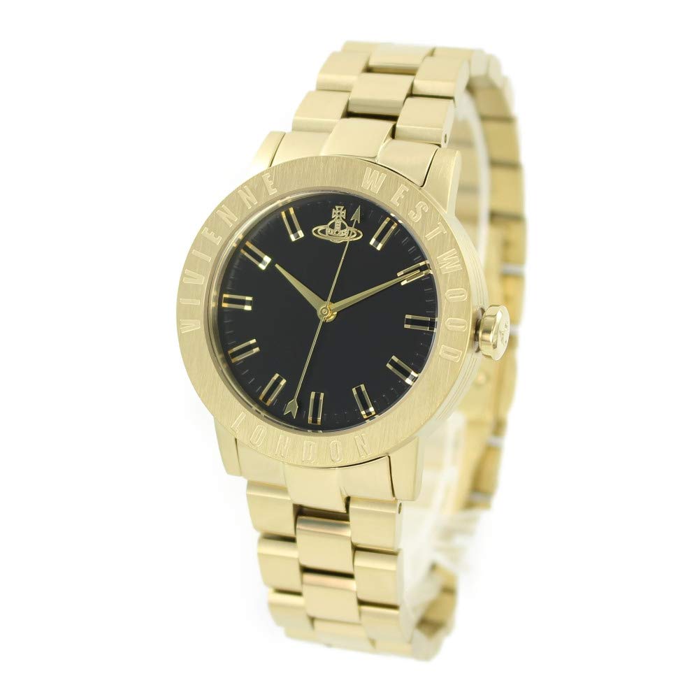 Vivienne Westwood Men's and Women's Unisex Gold Stainless Steel Watch, VV213BKGD [Parallel Import]