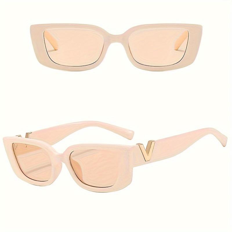 3-piece V-shaped Frame Fashion Glasses Set - Sports PC Frame Black White and Pink Decorative AC Lens with Gold Accents