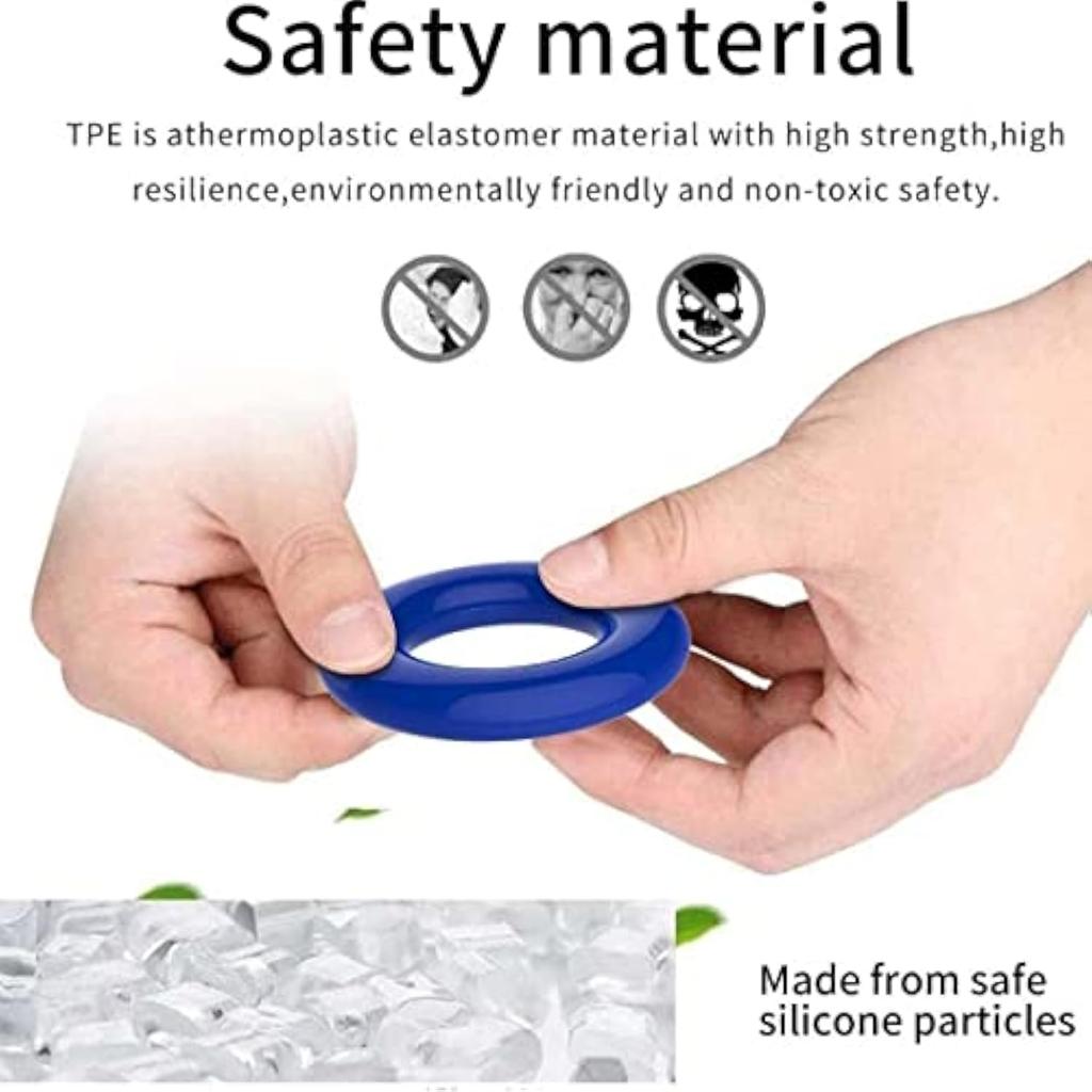 Silicone Cock Penis Rings with Enlargers Erection Enhancing Ultra Soft Long Lasting Stronger Adult Sex Toys for Men Couples