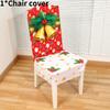 Santa Cartoon Christmas Claus Print Chair Covers Tablecloths Family Festivities