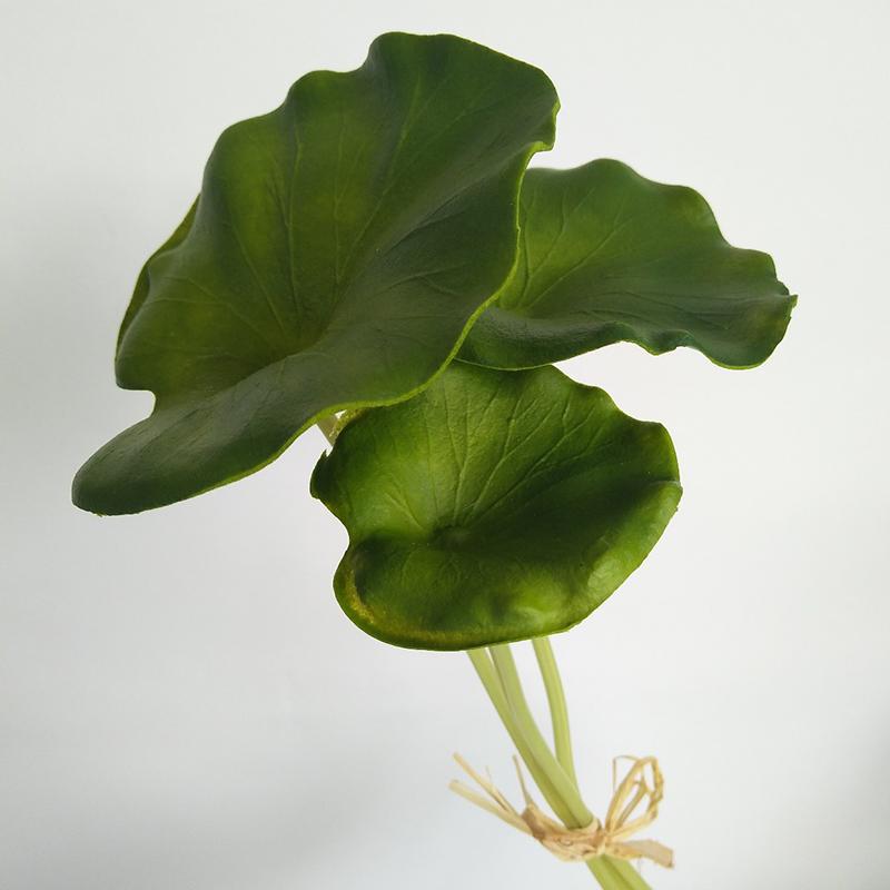 

3pcs Imitation PU Turtle Back Palm Lotus Leaf Green Plant Home Accessories Wedding Fake Flower Arrangement Material Decoration 1 lot