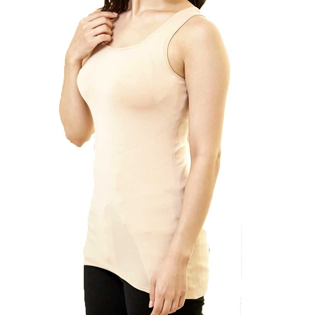 

Носите хиропрактическую майку REI Wearable, пояс для сутулости, поддержку осанки, майку с чашечками, формирующее белье от сутулости, бежевый [Just It] бежевый