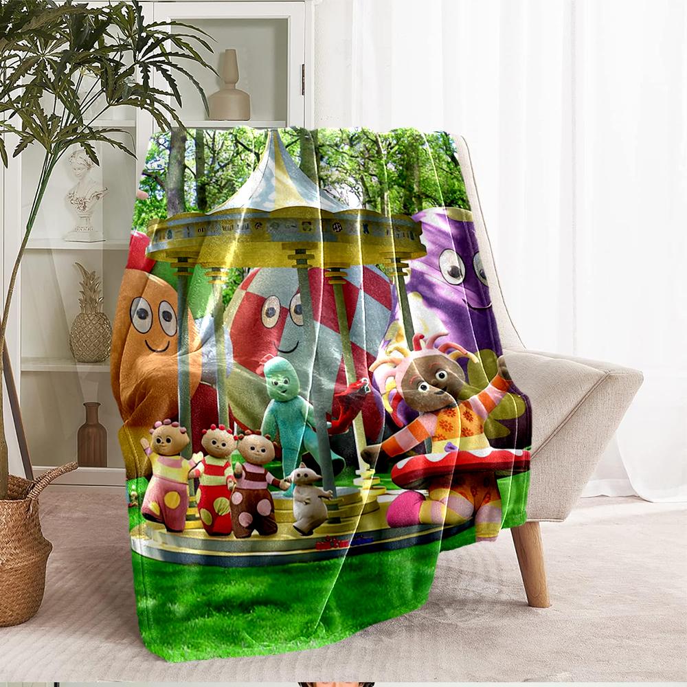 In the Night Garden Theme Printed Blanket - Perfect for Couch, Bed, Travel & Outdoor Use | Machine Washable, Cozy & Durable.