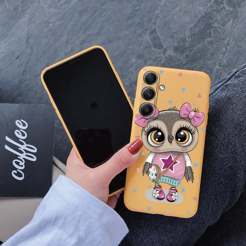 

М який силіконовий чохол Cute Animal для Xiaomi Redmi Note 13 Pro 13C Poco M6 Pro Samsung A35 A55 A34 Huawei Honor Realme Camera Protective Shockproof Cover Realme 12 Pro+ 5G
