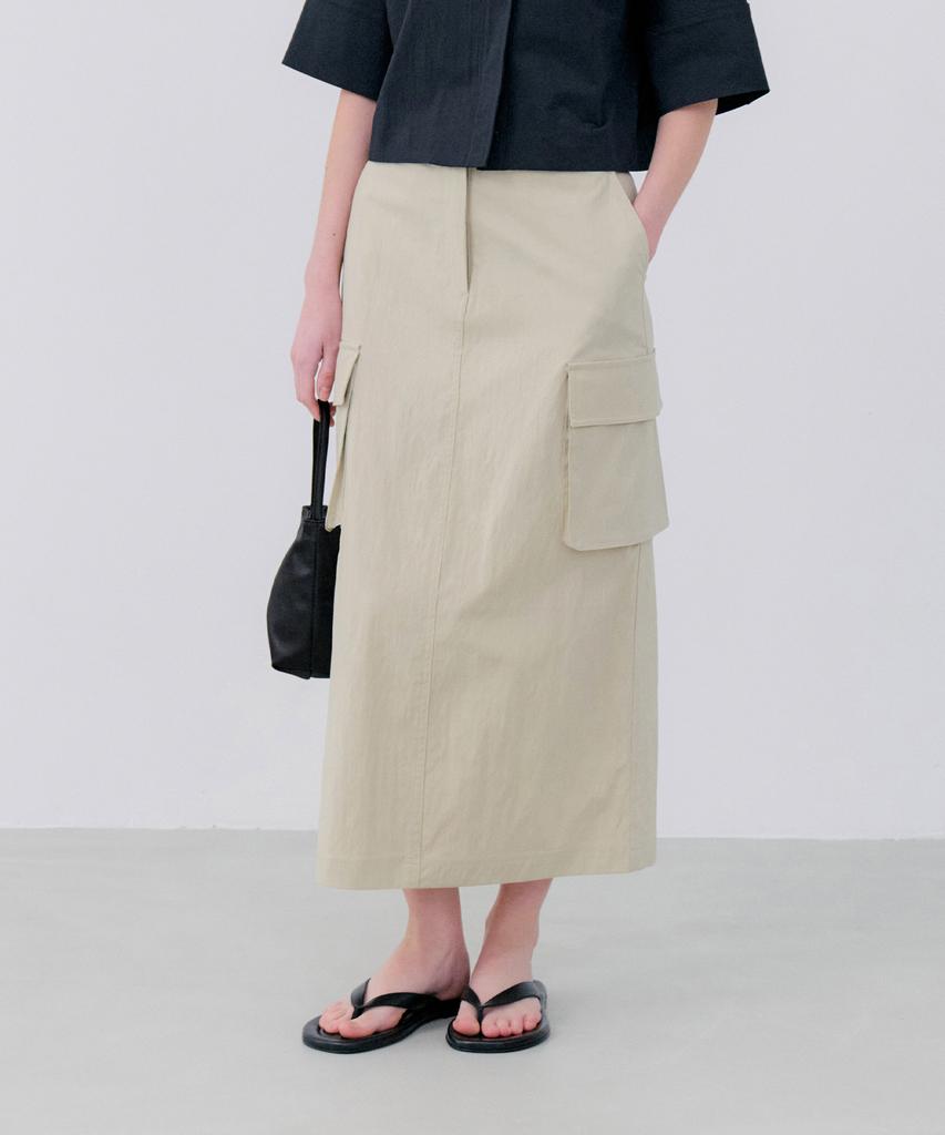 Notia Anorak Cargo Skirt - Beige