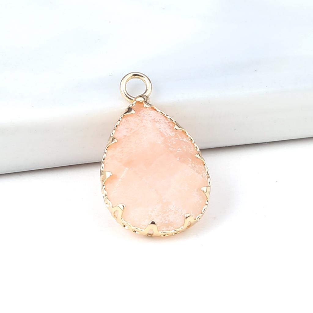 2 Stücke Naturstein Kleine Anhänger Tropfenförmigen Facettierten Anhänger Für Schmuck Machen DIY Halskette Ohrringe Armband Zubehör