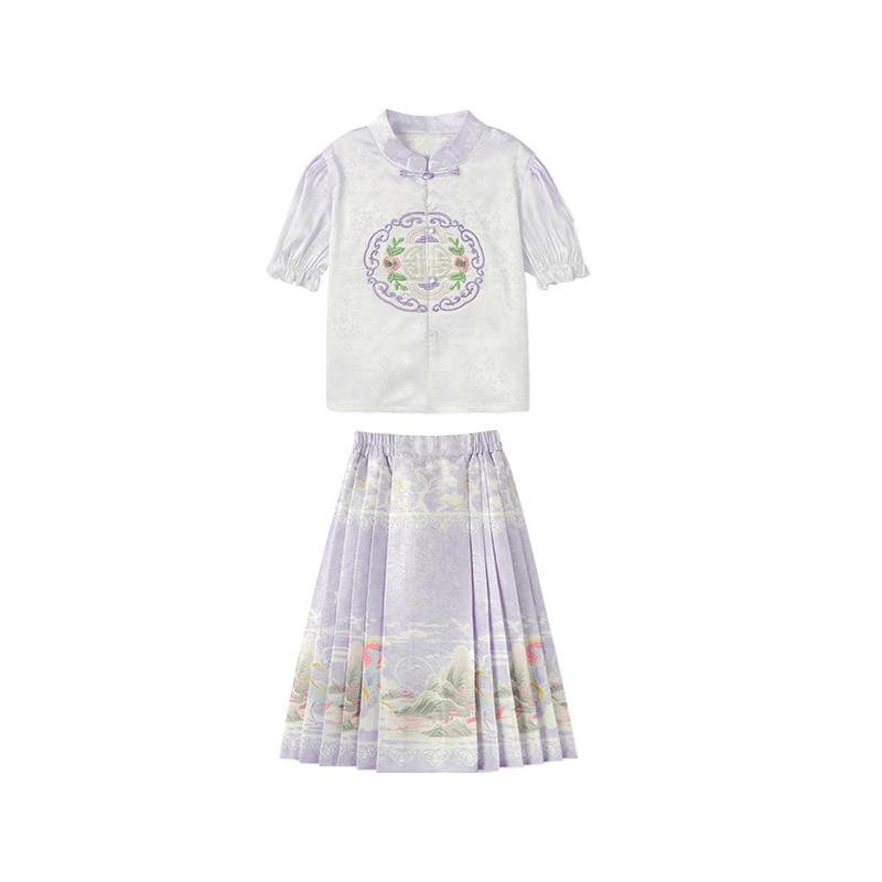 ASK JUNIOR Girls  Chinese Style Summer Outfit S