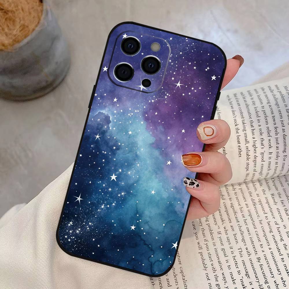 Starry sky Phone Case Silicone Soft For IPhone 17 16 15 14 13 12 11 X XR Plus Pro Max Plus iPhoneXsMax