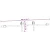 VidaXL Kit de quincaillerie de porte coulissante 200 cm Acier Noir, quincaillerie de porte coulissante, galet de porte 4009725