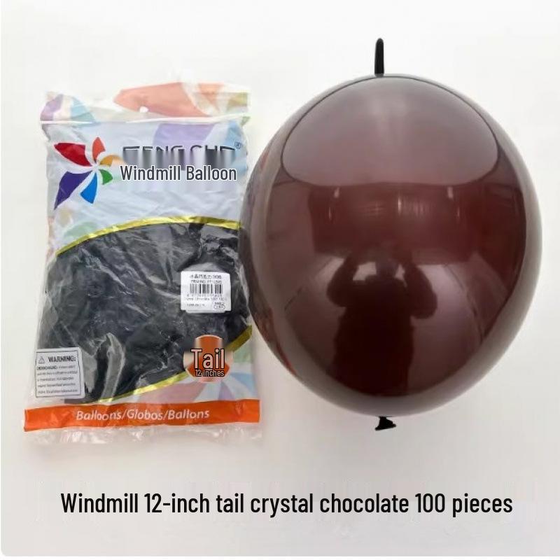 12-Inch Pinwheel and Heart-Shaped Balloons with Woven Tail Connection