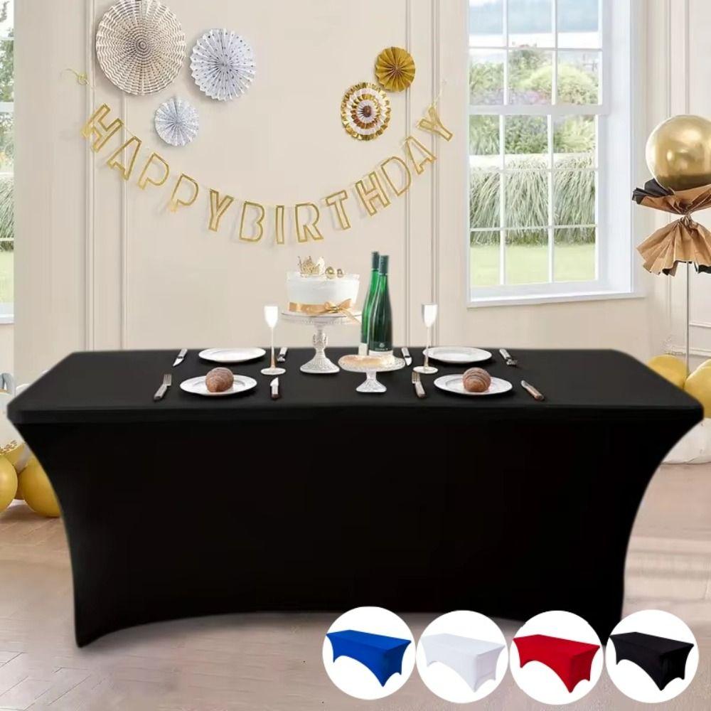Tight Fitted Spandex Tablecloth 6FT/4FT Cocktail Table Decoration Table Cover  Party Banquet