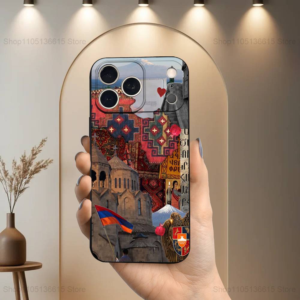 

Армянский Паспорт Художественный Чехол Для iPhone 15,17,16,12,14,13,11,Plus,Pro Max,XS,X,Mini,8,7,XR,SE,Мягкий Силикон Черный iPhone15PRO