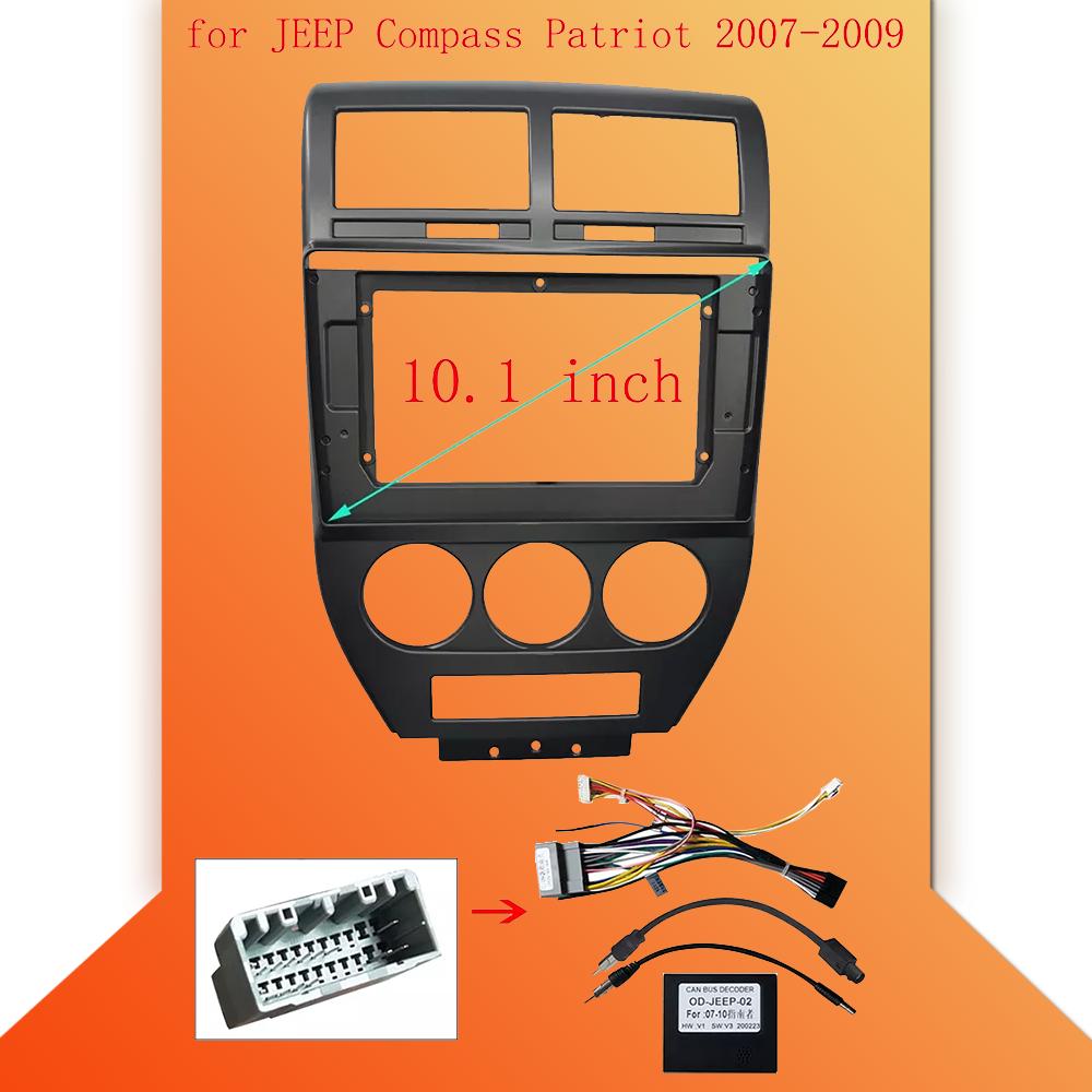 Radio auto Android Auto Carplay pentru Jeep Compass MK 2007-2010 Player Multimedia Unitate principală Navigare GPS Stereo BT WIFI 1+16GB