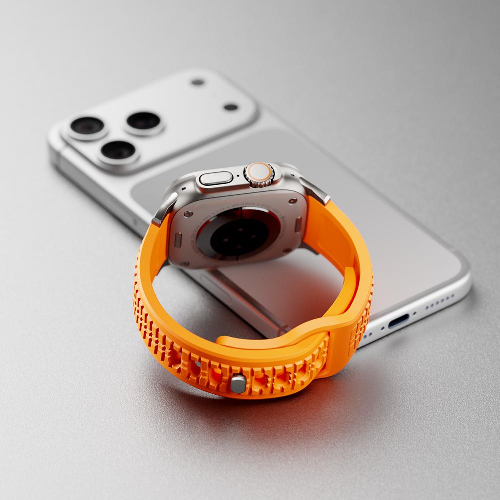 Luxury Silicone Band For Apple Watch Ultra 3 49mm Series 11 10 46mm Sports Bracelet For iWatch 9 8 7 6 SE 45mm 44mm Strap Correa