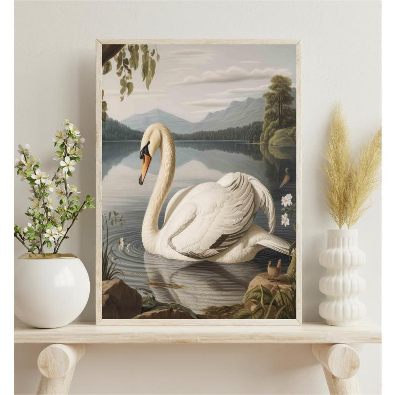 Forest Wildlife Jaguar Swan Horse Sloth Crocodile Retro Animal Abstraction Poster Canvas Paintings Wall Art Pictures Home Decor