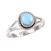 Natural Republic Larimar Gemstone Handmade 925 Sterling Silver Ring Size 9 T0m79
