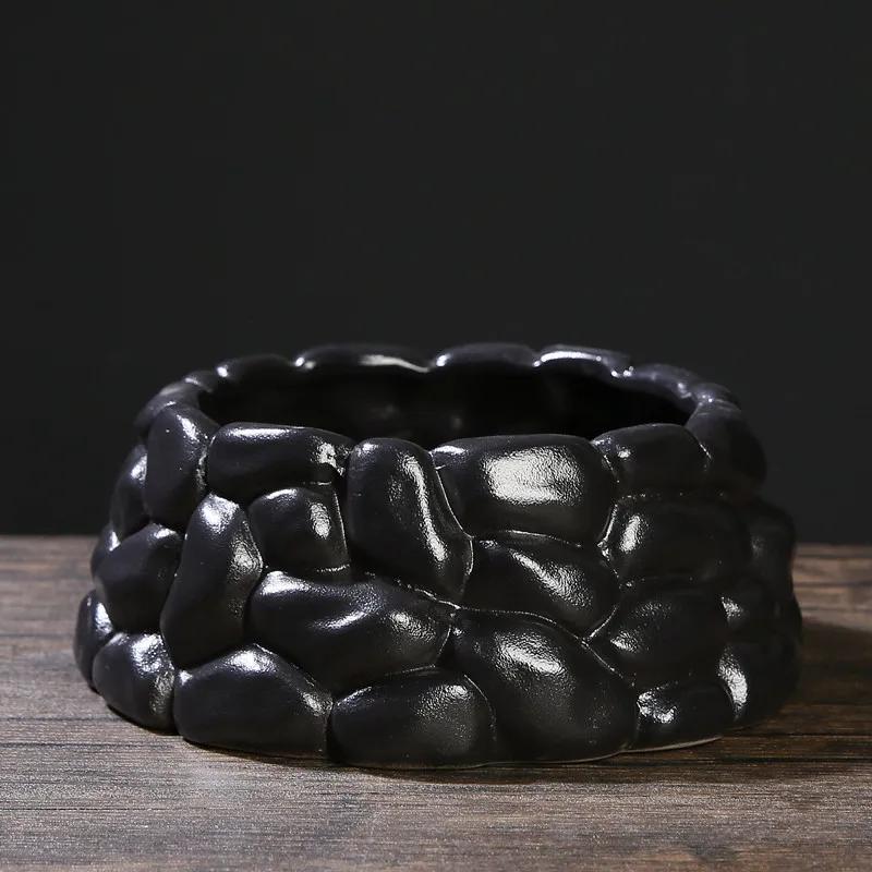 Creative Chinese Style Flower Arrangement Ware Ceramic Flowerpot Flower Vase Bonsai Floral Accessories Jianshan Tool Home Decora