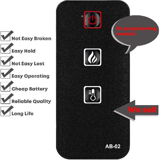 Replacement for Whalen Fireplace Heater Remote Control SF103-23D SF103-18D MNFP54BF23-5 WSF60FM23R-AO WH200-23C1D-RD WSF60FM23R-PD