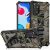Military Grade Camouflage Case for Xiaomi Redmi Note 14 Pro Plus Poco X7 Built-in Kickstand Case Redmi Note 14 5G 2025 Cover