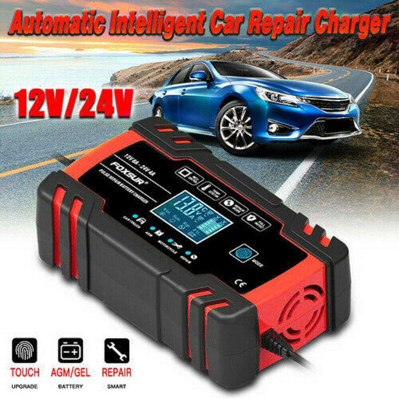 12v 24v Smart Automatic Car Battery Charger Fast Charge For Agm/gel Batteries