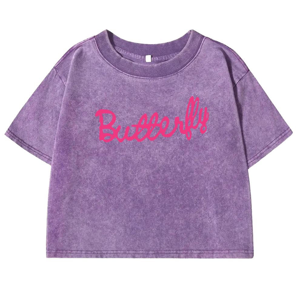 

Розовая футболка с принтом в виде бабочки, хлопок, женская, летняя, крутая, ретро, с коротким рукавом XL
