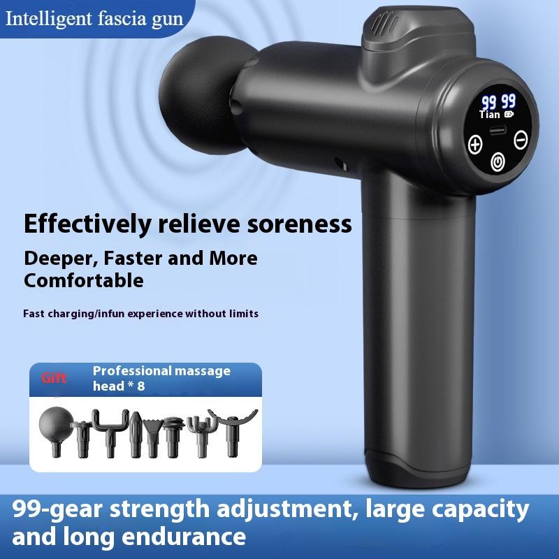 Professional grade LCD intelligent screen fascia gun multifunctional home fitness and relaxation mini massager for muscles