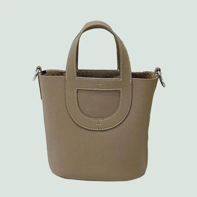 High-End Versatile Women's Soft Leather Bucket Shoulder Bag