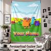 Wall Hanging Tapestry With Custom Name & Text, Numberblock Decorative Tapestry For Bedroom