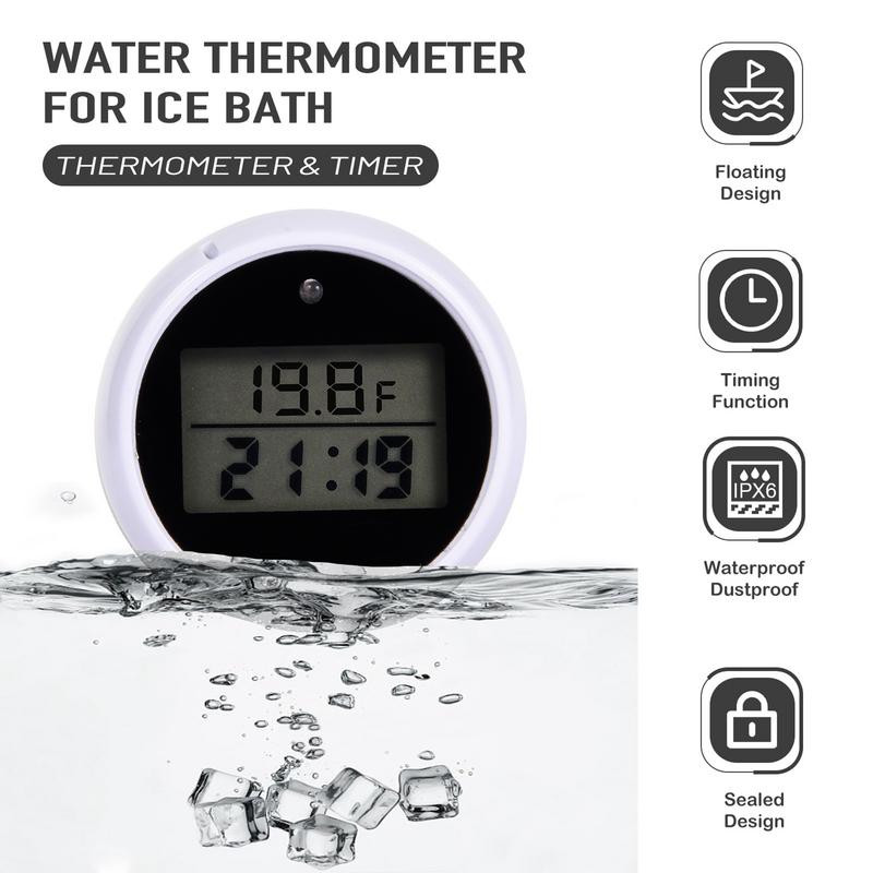 Ice Bath Thermometers Waterproof Floating Thermometers Bath Pool Thermometers Digital Water Thermometers Ice Bath Cold Plunge