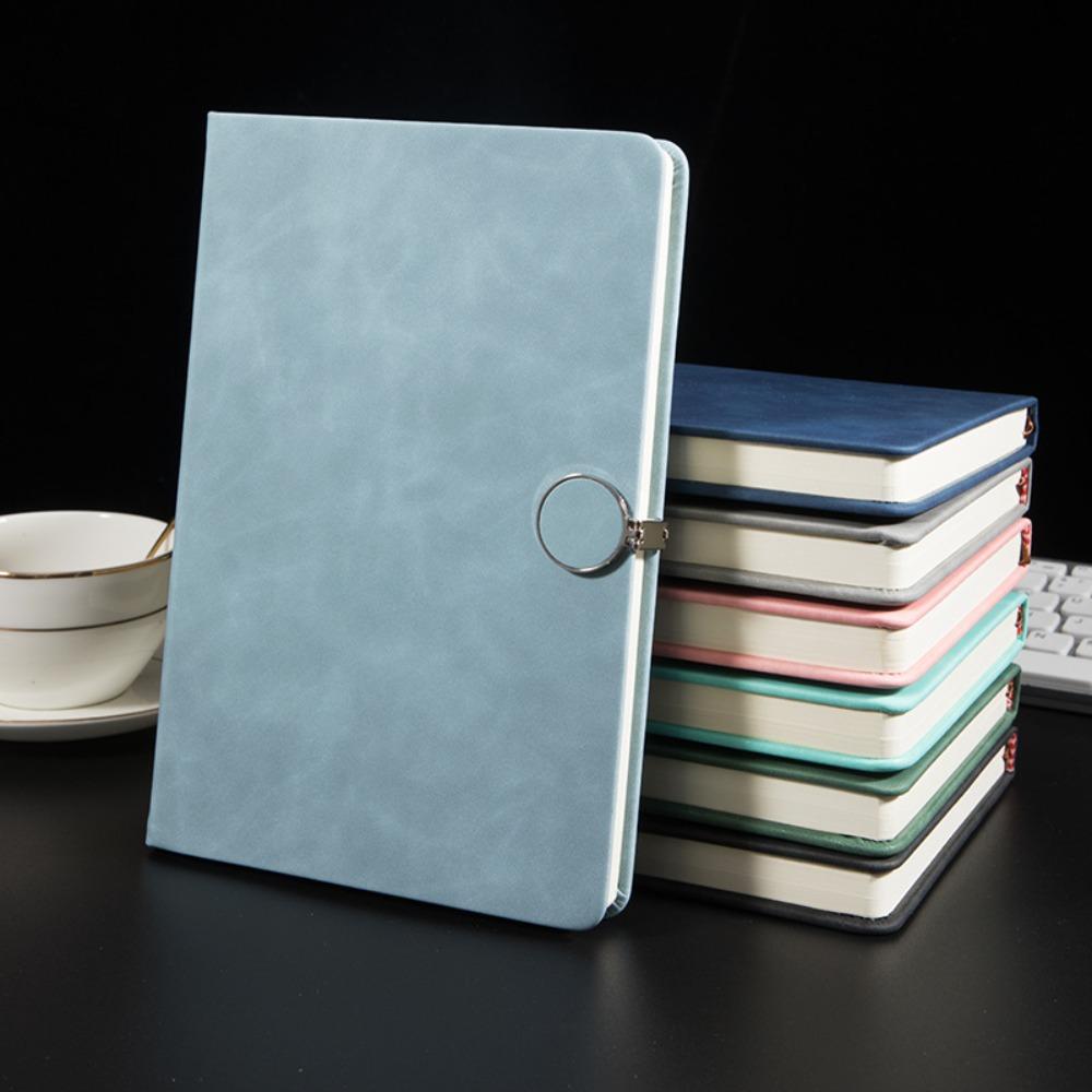 Vintage Personal Planner with Round Magnetic Buckle Business Notepad Diary Note Book  School