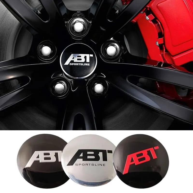56mm Modifikované středové krytky kol pro auto Samolepky s logem ABT pro Golf Passat Jetta Touareg Tiguan Caddy Vento Bora mk6