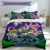 3pcs Custom Name JoJo's Bizarre Adventure Set,Includes 1 Duvet Cover and 2 Pillowcases,All-season Bedroom Decor
