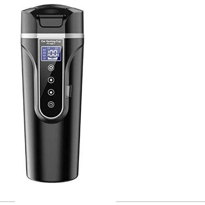 12V/24V Car Heating Cup Portable Stainless Steel Touch screen Digital Display Water Warmer Bottle Thermos cup Car Kettle