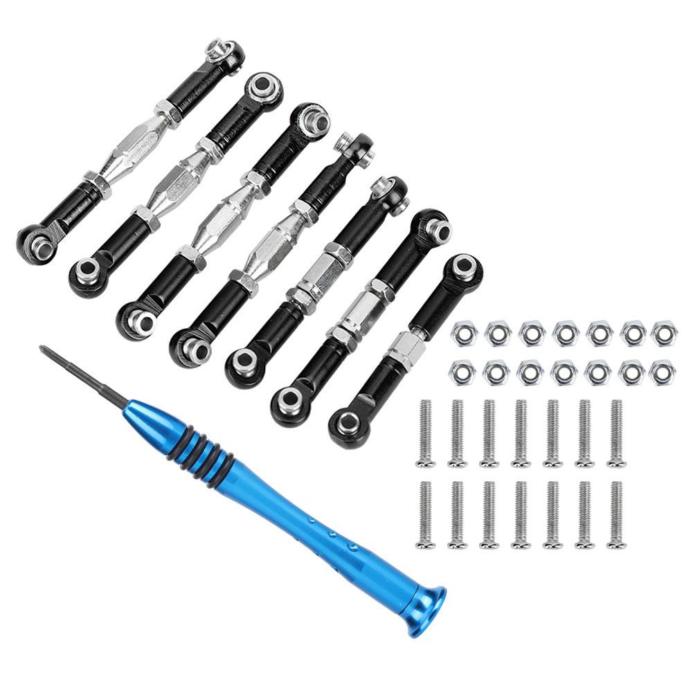 

Metal Pull Rod Set Remote Control Car Accessory for Wltoys 1 14 144001 RC CarBlack чорний