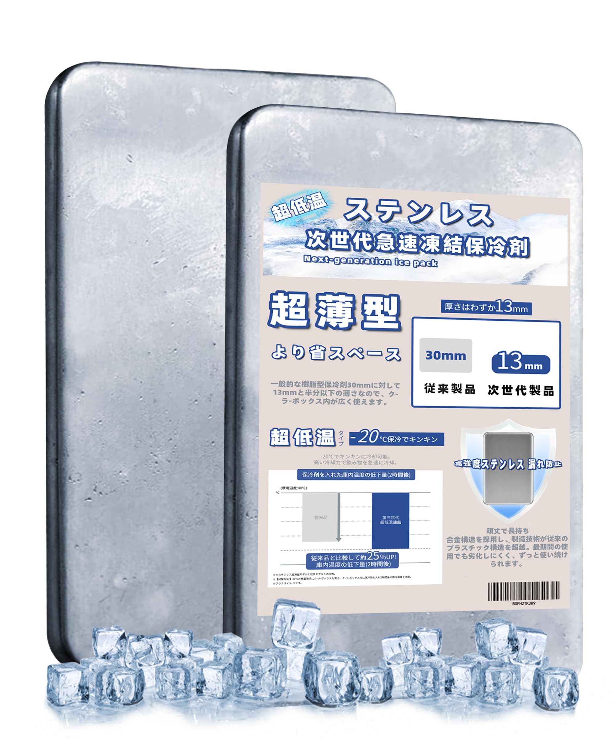 

Нержавеющая сталь, Ледяная температура, Холод, Идеально для набора для чрезвычайных ситуаций, Набор из 2 штук, Долговечный, Мощный, Двойная быстрая заморозка, Пакеты ниже нуля, Долговечный