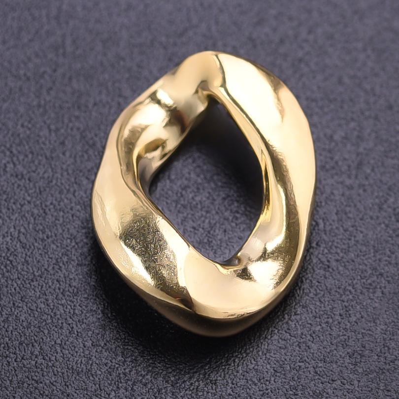 5pcs Gold Color Various Irregular Circle Pendants Women Men Necklace Charms Stainless Steel Pendant Jewelry Making Accessories