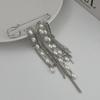 Flower Long Tassel Brooch Pearl Waist Cinching Fixed Pin Exquisite Multi-layer Chains Pin  Women