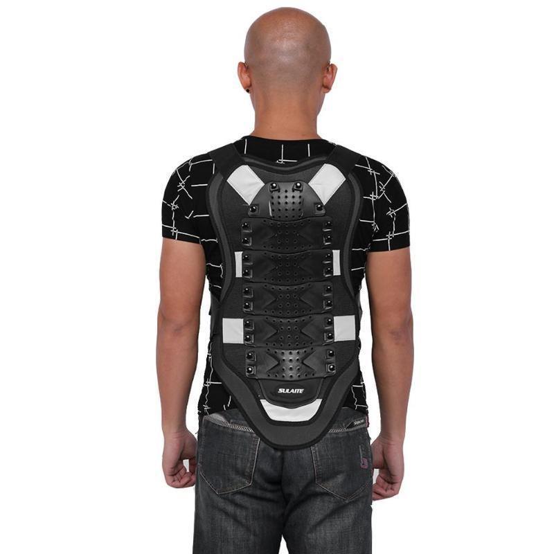 Hochleistungs Schwarze Motocross Rennpanzerung Motorrad Körperprotektor Mit Stoßabsorbierendem Schaumstoff Und Sicheren Befestigungen