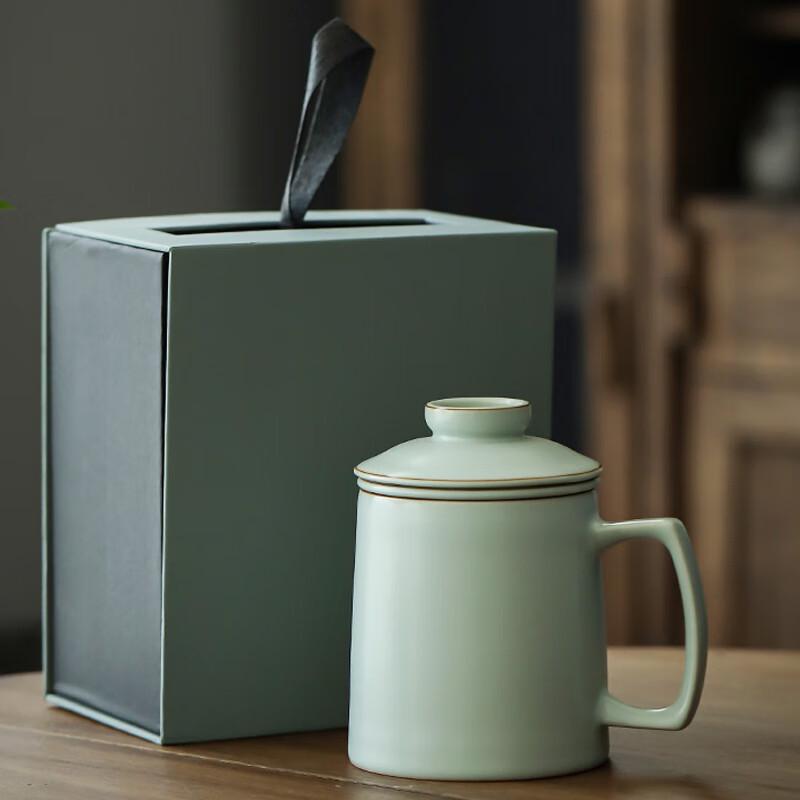 Ru Kiln Ceramic Tea Infuser Cup