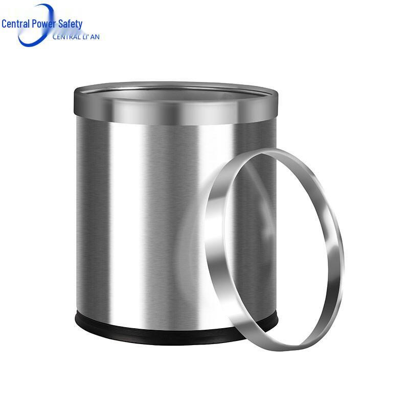 Zhonghuan Li'an Round 10L Stainless Steel Trash Can