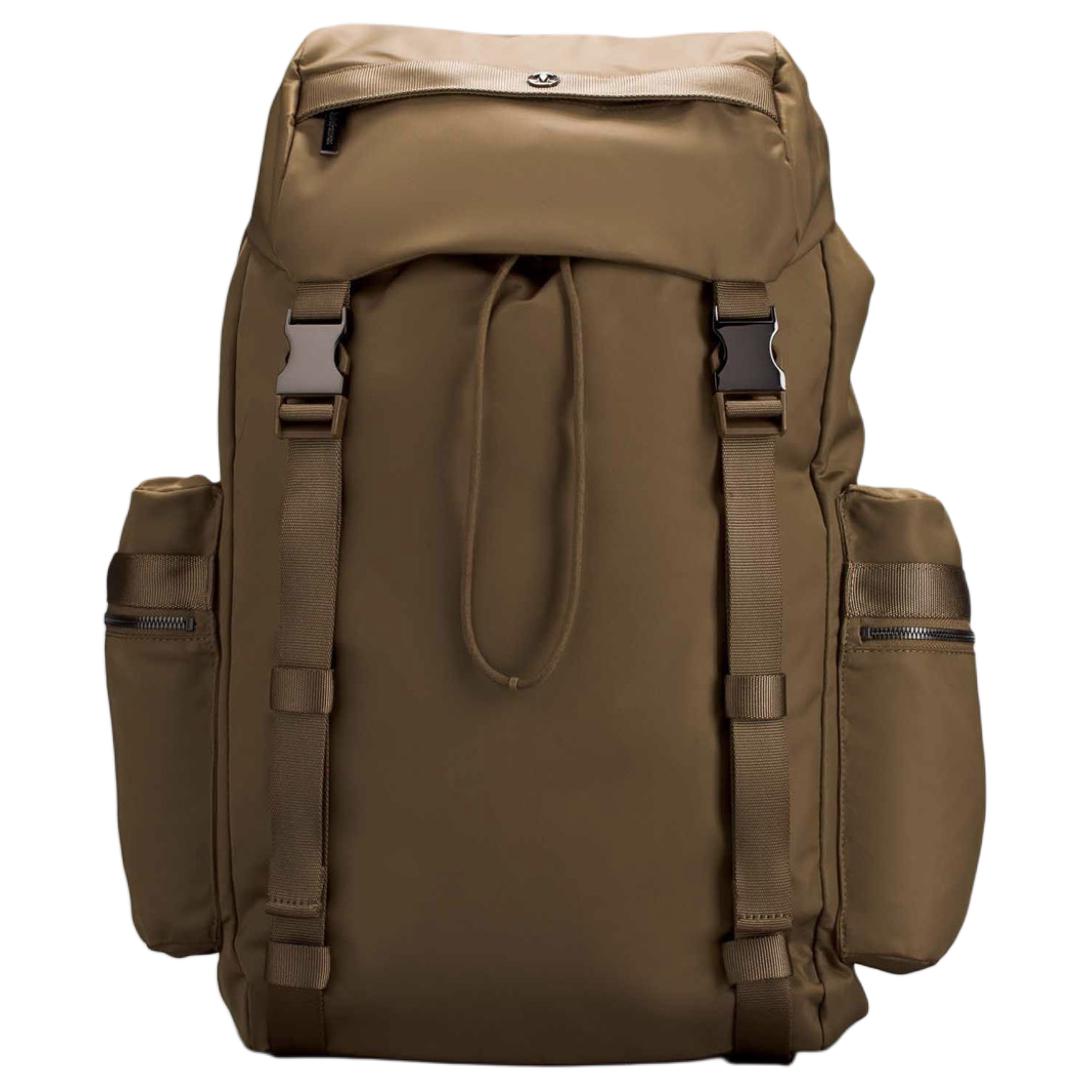 

Lululemon Wunderlust 25L Casual Fashion Nylon Backpack Women backpack Yellow Brown LU9AS8S-ARTF Yellow Brown
