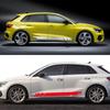 2 Pezzi Decalcomanie Viniliche Laterali per Portiere Auto Per A3 8V 8P 8Y S3 RS3 Berlina Sportback TFSI TDI Striscia Sportiva Adesivi Rivestimenti Accessori Auto