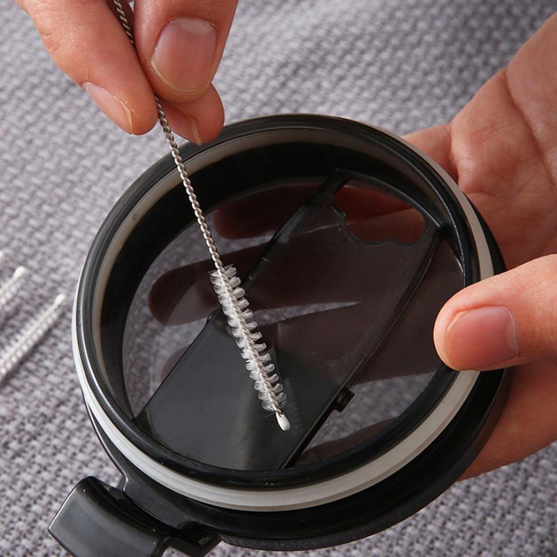 Drinking Straw Cleaning Brush Kit Straw Tube Pipe Cleaner Nylon Stainless Steel Long Handle Cleaning Brushes For Straws