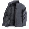 Men's Zip-collared Fleece Jacket Plus Fleece Heavy Thermal Jacket Outdoor Windproof Thermal Overcoat